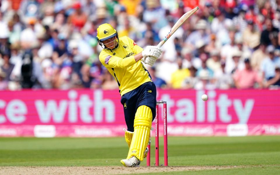 Hampshire's Tom Prest bats during the Vitality Blast T20 semi-final match at Edgbaston Stadium -  Mike Egerton/PA Wire