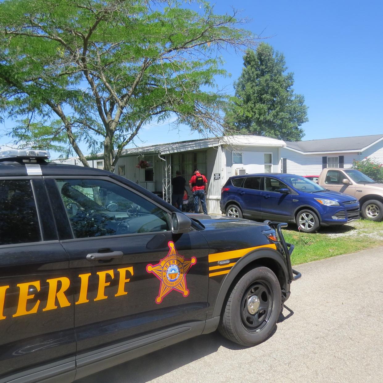 Crawford County Sheriff’s Office deputies searched 9 Locust St., Crestline, on Thursday.