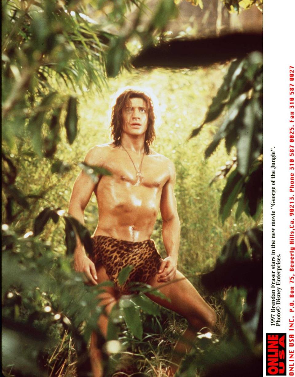 1997 Brendan Fraser stars in the new movie 'George of the Jungle'.