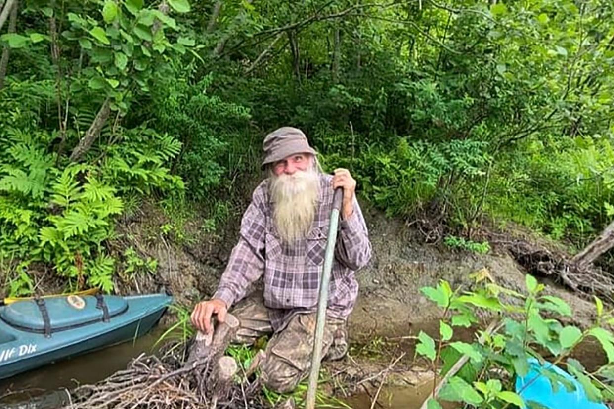 David Lidstone, 81, was jailed in July for refusing to leave his cabin located on private property (AP)