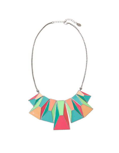 Necklace With Geometric Panels