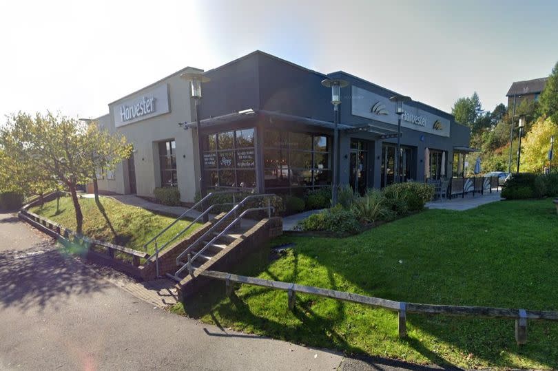 A general view of the Harvester branch in Rhydycar Leisure Park in Merthyr Tydfil