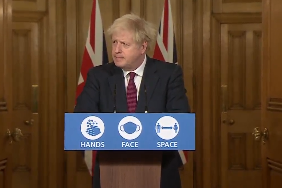 <p>Boris Johnson provides coronavirus update </p> (UK Gov)