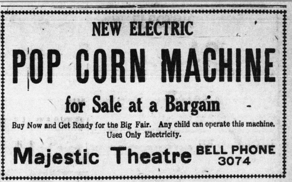 Lancaster’s Exhibit Theater was sold in 1913 to Mr. O. L. Taylor, and he renamed it The Majestic Theatre. In June of 1915 he installed an “up-to-the minute electric pop corn machine,” but put it up for sale about three months later. No reason was given. He continued to operate the Majestic for 17 years, and closed its doors on May 18, 1930.