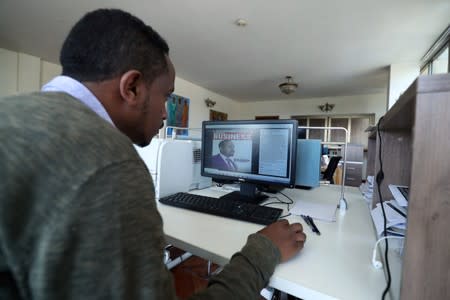 Eritrean refugee Berhane reads August social media post on Ethiopian PM in Addis Ababa