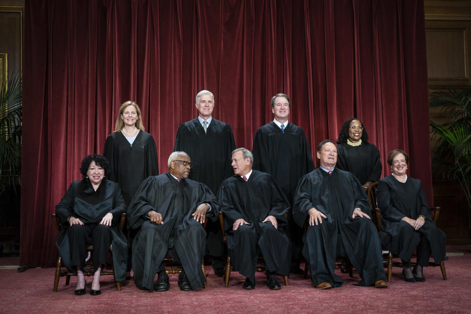 Members of the Supreme Court in October 2022