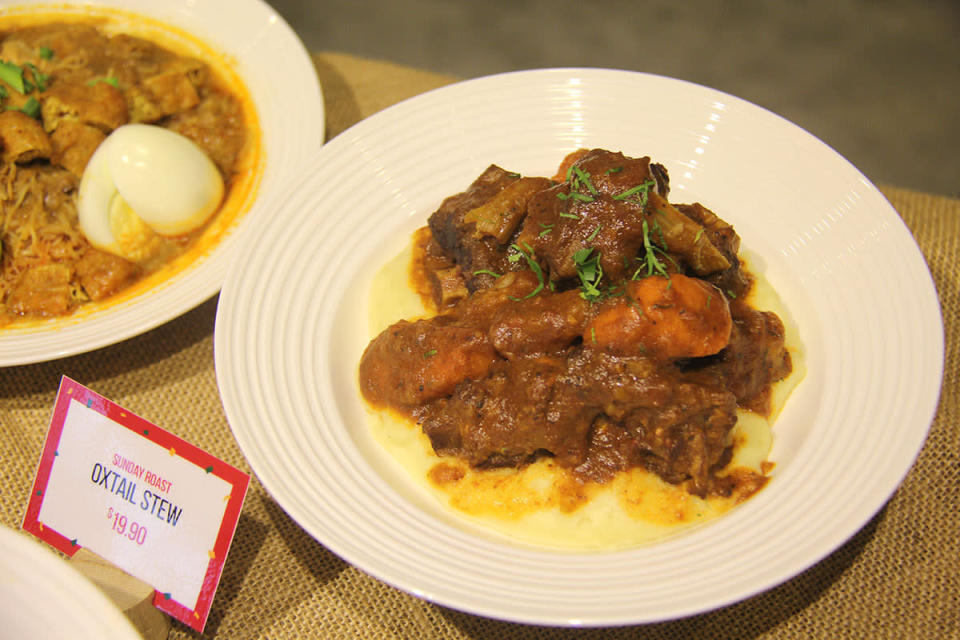 Oxtail stew with mashed potatoes