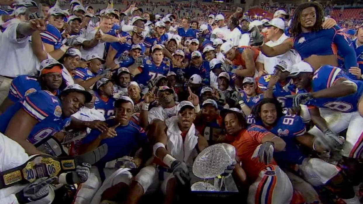  The 2006 Florida Gators celebrating their National Championship victory 