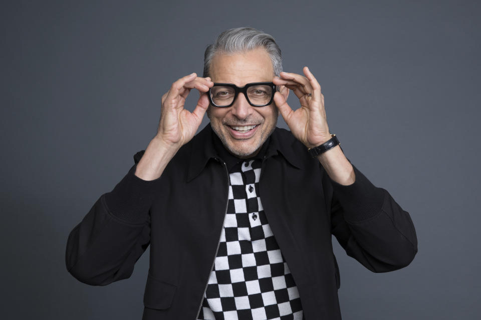 Jeff Goldblum poses at the Disney + launch event promoting "The World According to Jeff Goldblum" at the London West Hollywood hotel on Saturday, Oct. 19, 2019 in West Hollywood, Calif. (Photo by Mark Von Holden/Invision/AP)