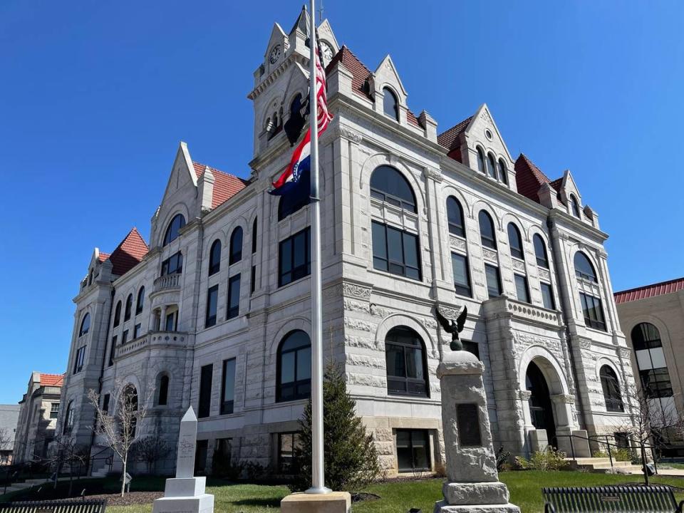 Incarceration reimbursement cases are filed in Cole County Circuit Court. The courthouse in Jefferson City, Missouri, is shown here.