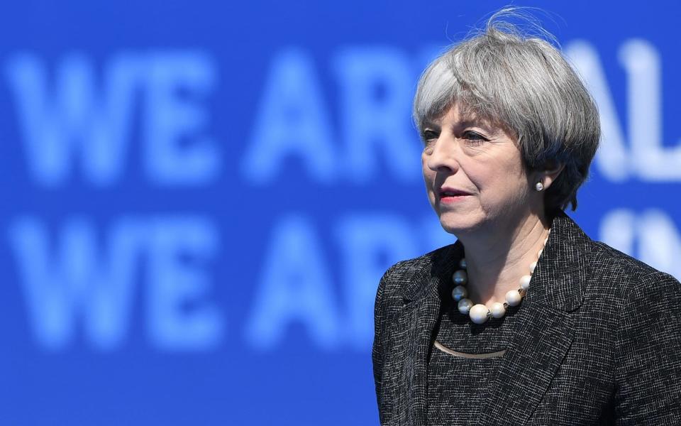 Britain's Prime Minister Theresa May - Credit: EMMANUEL DUNAND/AFP