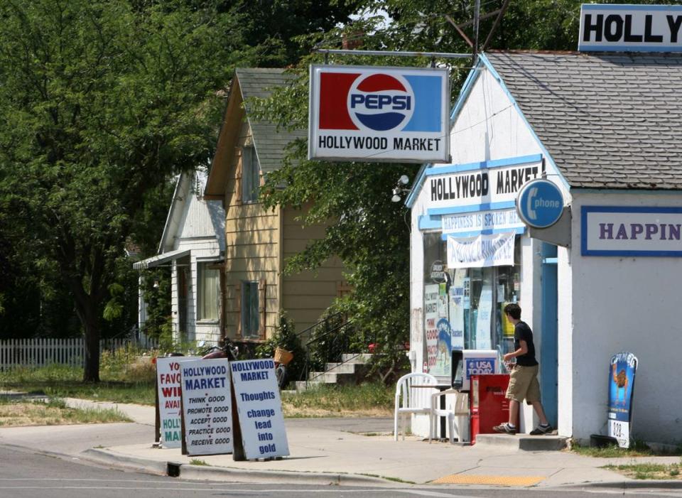 A neighborhood market, called Hollywood Market, sold groceries on 8th Street and Resseguie in Boise’s North End until it closed in 2008. In decades past, the city’s historic North End had many neighborhood grocery stores.