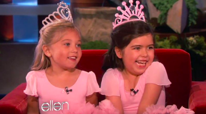 Sophia Grace ended up appearing on The Ellen Show after a video of her rapping to Superbass by Nicki Minaj went viral in 2011. Source: The Ellen Show