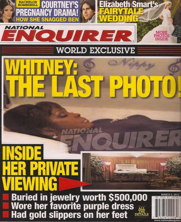 Whitney Houston Open Casket Photo Graces National Enquirer Cover