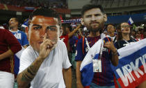 <p>They are no longer in the World Cup, but it appears Cristiano Ronaldo and Lionel Messi are still in Russia… </p>