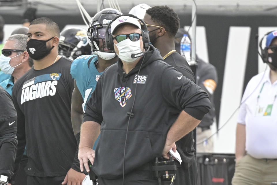 Doug Marrone was fired by the Jacksonville Jaguars after posting the NFL's worst record. (AP Photo/Phelan M. Ebenhack)