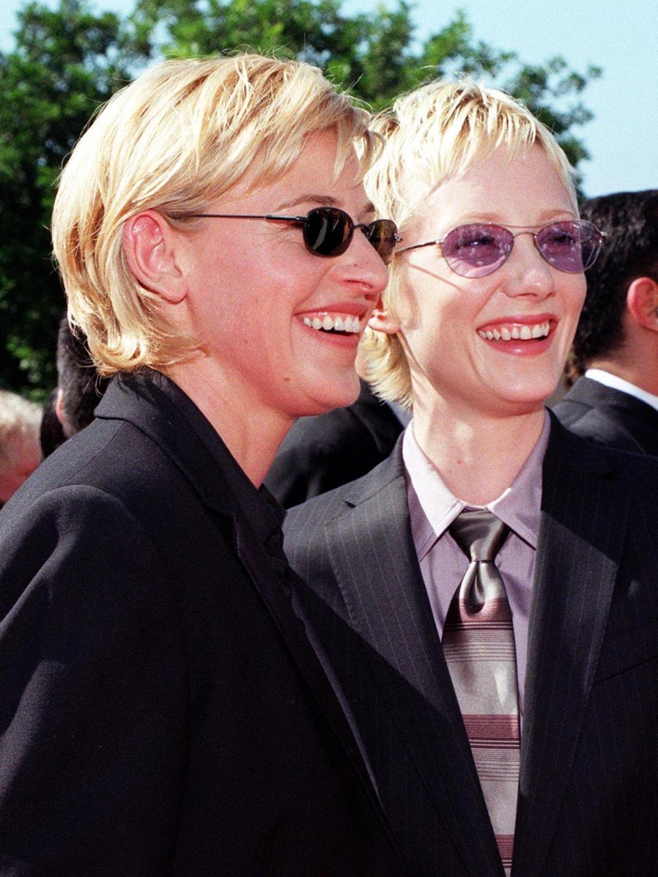 Heche with DeGeneres at the Emmys in 1998 (AFP/Getty)