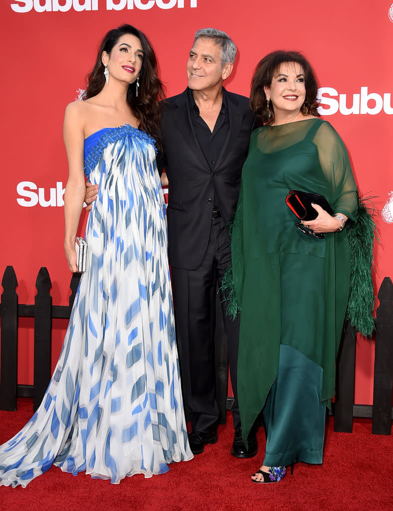 Amal Clooney and her mom stun at George’s ‘Suburbicon’ LA premiere