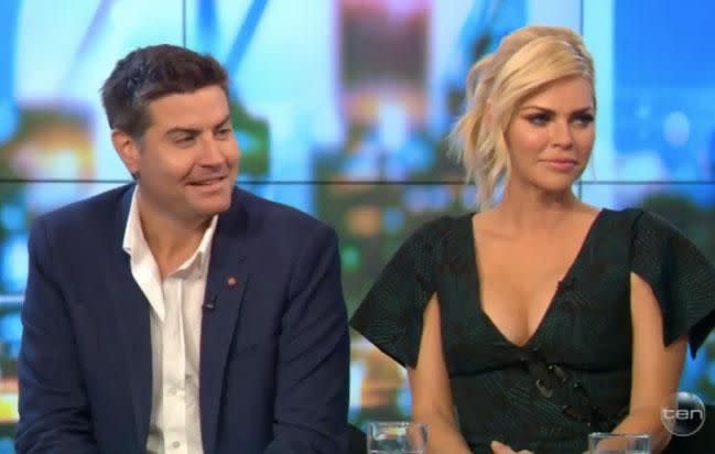 Stu and Sophie made their first TV appearance as a couple on The Project on Friday night. Source: Channel Ten