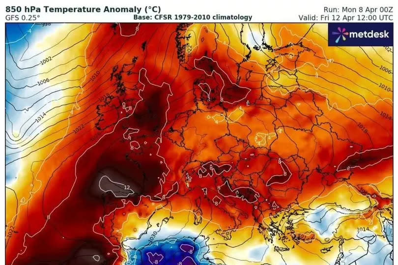 Weather maps reveal the moment an African plume will engulf the UK