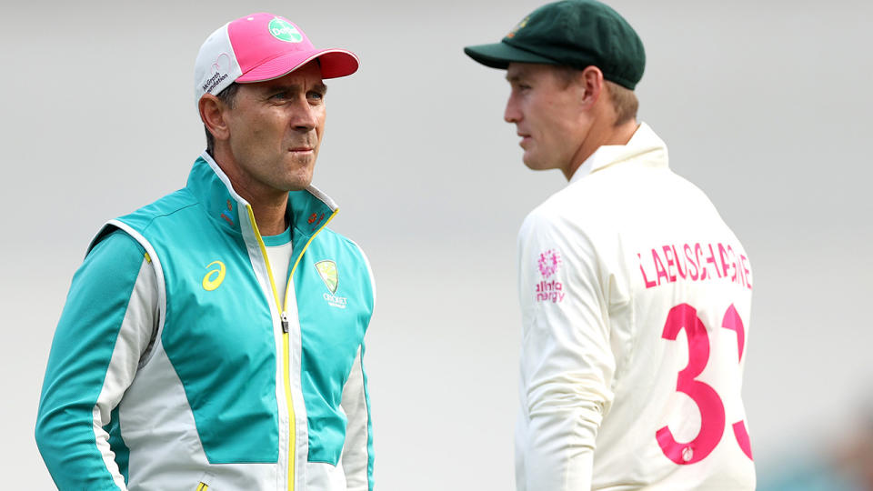 Marnus Labuschagne had evaded questions about his relationship with Justin Langer leading up to the former coach's resignation. (Photo by Cameron Spencer/Getty Images)