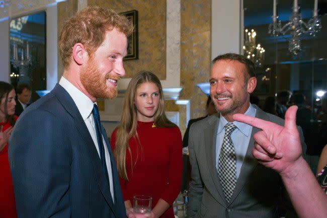 tim mcgraw daughter maggie meeting prince harry