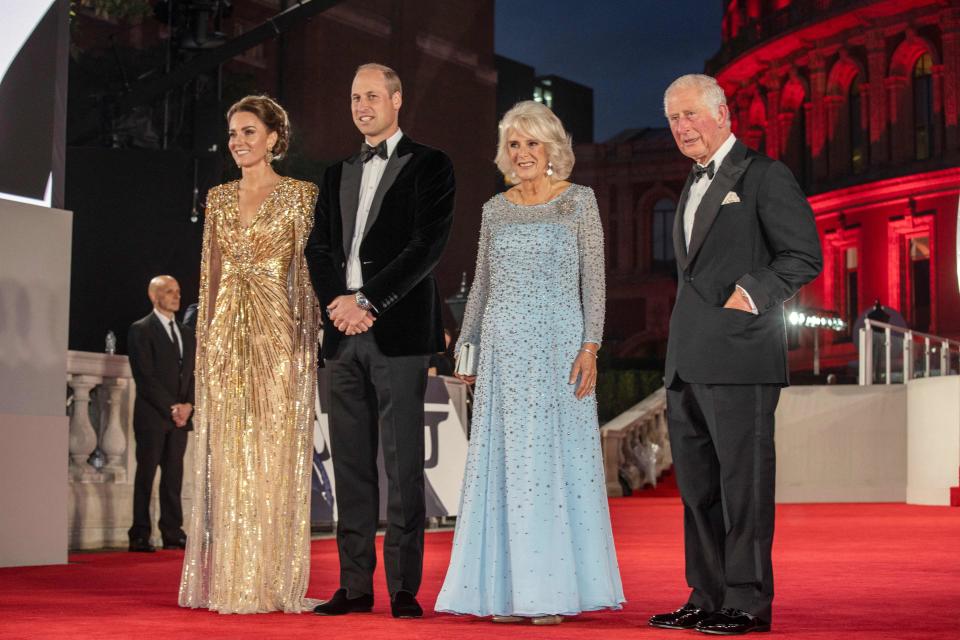 The Royal Foursome attended the premiere in a rare joint engagement (Getty Images)