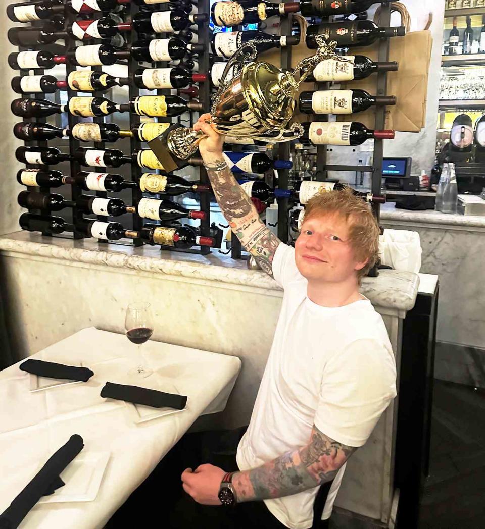 <p>Courtesy of The Varano Group</p> Ed Sheeran at Strega