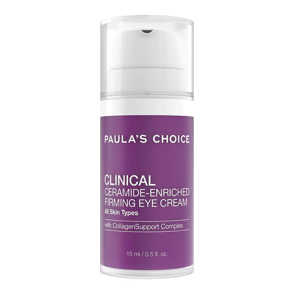 <p><a href="https://go.redirectingat.com?id=74968X1596630&url=https%3A%2F%2Fwww.sephora.com%2Fproduct%2Fpaula-s-choice-clinical-ceramide-enriched-firming-eye-cream-P469512&sref=https%3A%2F%2Fwww.cosmopolitan.com%2Fstyle-beauty%2Fbeauty%2Fg32869915%2Fbest-retinol-eye-cream%2F" rel="nofollow noopener" target="_blank" data-ylk="slk:Shop Now;elm:context_link;itc:0;sec:content-canvas" class="link rapid-noclick-resp">Shop Now</a></p><p>Clinical Ceramide-Enriched Firming Eye Cream</p><p>$49.00</p><p>sephora.com</p><span class="copyright">Paula's Choice</span>