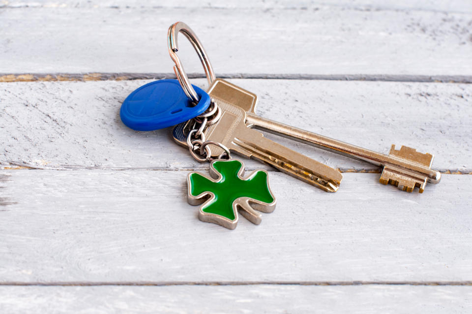 Close-Up Of Keys On Table