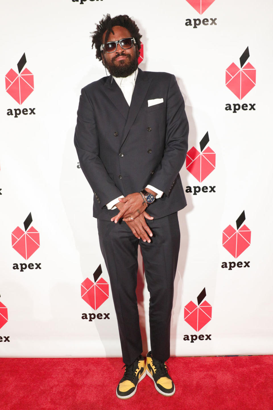 <p>Maxwell Osborne attends the 26th annual Apex for Youth Gala in support of his design partner Dao-Yi Chow; the two work together at the fashion label Public School. (Photo: BFA/Courtesy of Apex for Youth) </p>