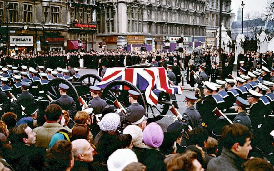 Sir Winston Churchill’s funeral cortège, heading to St Paul’s Cathedral - Popperfoto via Getty Images
