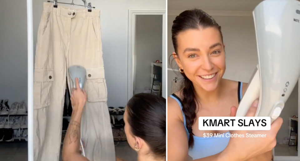 Kmart shopper Kristy raved about the $39 handheld garment steamer