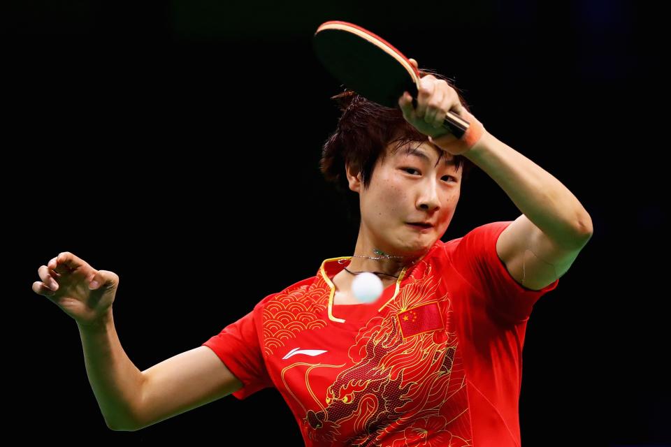 <em>Ning Ding, jugadora china de tenis de mesa. (Foto: Dean Mouhtaropoulos/Getty Images)</em>