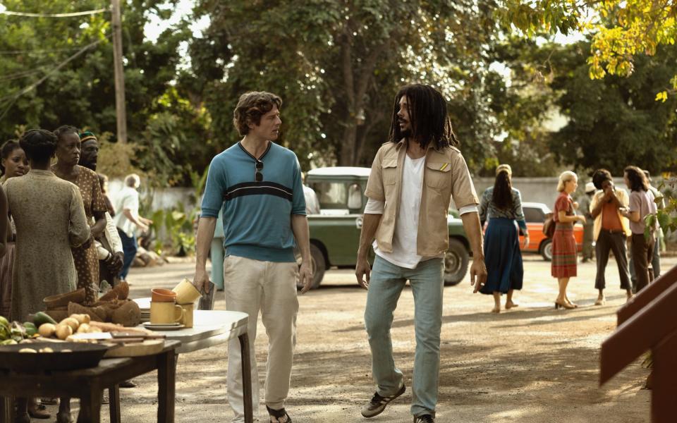 Bob Marley: One Love: Kingsley Ben-Adir as Marley and James Norton as Chris Blackwel