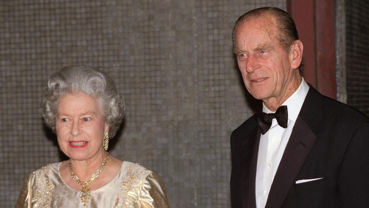 queen and philip at anniversary party