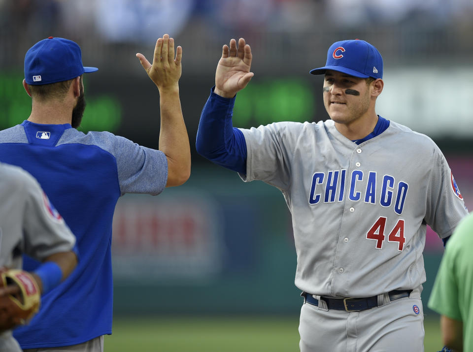 Anthony Rizzo gave $3.5 million to Lurie Children’s Hospital in Chicago. (AP Photo/Nick Wass)