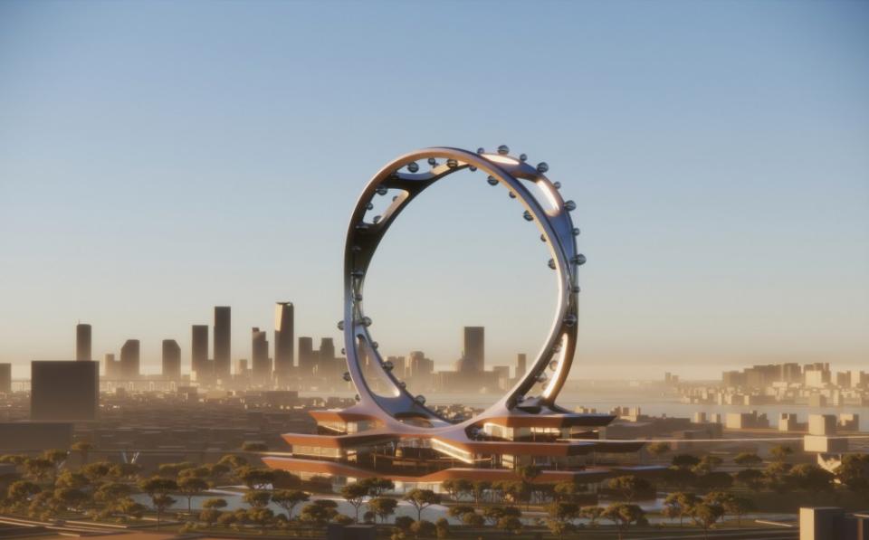 The Seoul skyline is gearing up for a historic observation wheel with no spokes. UNStudio/SWNS