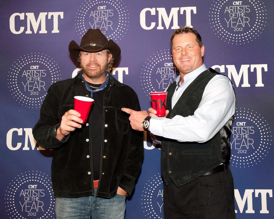 FRANKLIN, TN - DECEMBER 03: Toby Keith and Roger Clemens attend the 2012 CMT "Artists Of The Year" Awards at The Factory At Franklin on December 3, 2012 in Franklin, Tennessee. (Photo by Erika Goldring/Getty Images)