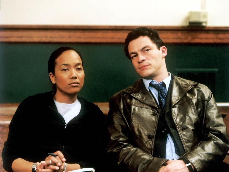 Sonja Sohn as Greggs and Dominic West as McNulty in ‘The Target’ (HBO)