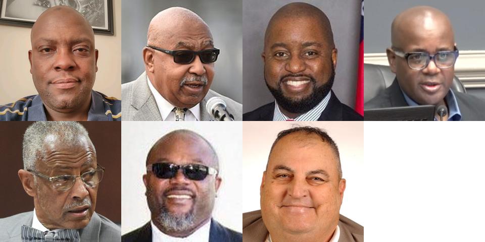 Candidates who have declared their intention to run in the Augusta mayoral race include (top row, from left) Albert Newson, Dennis Williams, Steven Kendrick, Charlie Hannah, (bottom row, from left) Marion Williams, Brian Marcus and Robert Ingham.