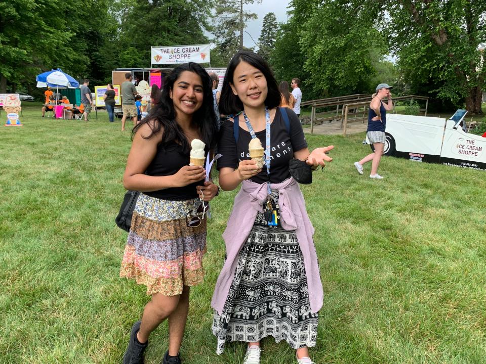 The Ice Cream Festival at Rockwood Park returns Saturday. Pictured are two festivalgoers at the event on June 26, 2021.