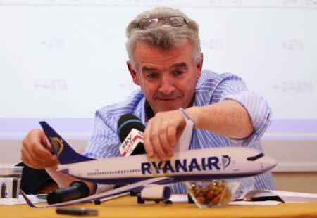 Ryanair CEO Michael O'Leary attends a news conference in Rome, Italy, June 27, 2017. REUTERS/Alessandro Bianchi