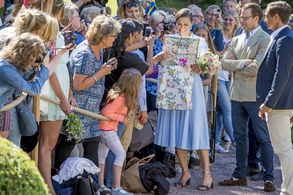 <p>Als Kronprinzessin Victoria von Schweden ihren 40. Geburtstag zusammen mit ihrem Volk feierte. (Bild: Getty Images) </p>