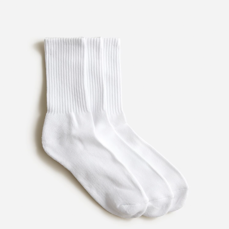 <p><a href="https://go.redirectingat.com?id=74968X1596630&url=https%3A%2F%2Fwww.jcrew.com%2Fp%2Fmens%2Fcategories%2Faccessories%2Fsocks%2Fathletic%2Fathletic-crew-socks-three-pack%2FAH240%3Fcolor_name%3Dwhite%26N%3DONE%2BSIZE%26noPopUp%3Dtrue%26srcCode%3DPaid_Search%257CShopping_NonBrand%257CGoogle%257CPMG%255EG%255E99105825955_200317638_15965730078_294966877667_c_pla_online__1018127%26gad_source%3D1%26gclid%3DCj0KCQjw0MexBhD3ARIsAEI3WHJoeGMfZehhqt7FVtKFOh5deHZgRr1KWKwE_SeZ6GEhvCDKV1egifQaAmQgEALw_wcB%26gclsrc%3Daw.ds%23no_universal_links%23no_universal_links&sref=https%3A%2F%2Fwww.esquire.com%2Fstyle%2Fmens-fashion%2Fg60658197%2Fbest-athletic-socks%2F" rel="nofollow noopener" target="_blank" data-ylk="slk:Shop Now;elm:context_link;itc:0;sec:content-canvas" class="link ">Shop Now</a></p><p>Athletic Crew Socks (3 Pairs)</p><p>jcrew.com</p><p>$18.00</p>