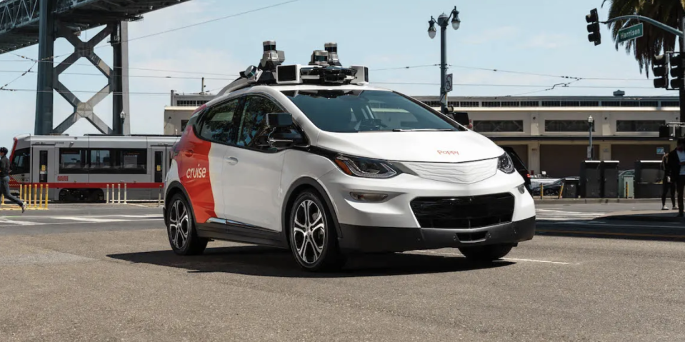 gm cruise autonomous vehicle based on chevy bolt