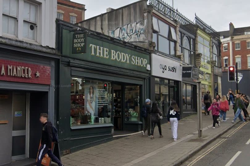 The former Body Shop on Queens Road, Bristol