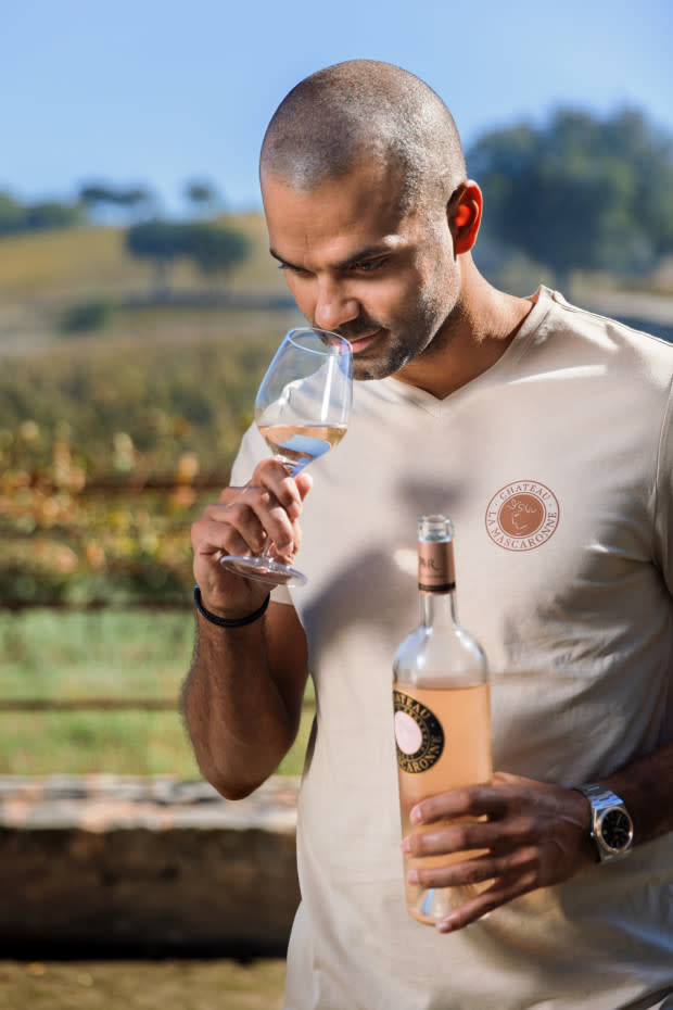 Tony Parker at Château La Mascaronne<p>Courtesy of Château La Mascaronne</p>