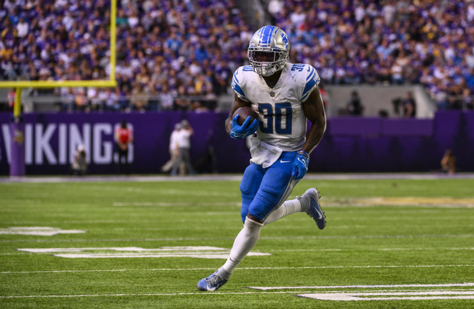 Jamaal Williams #30 of the Detroit Lions has fantasy value