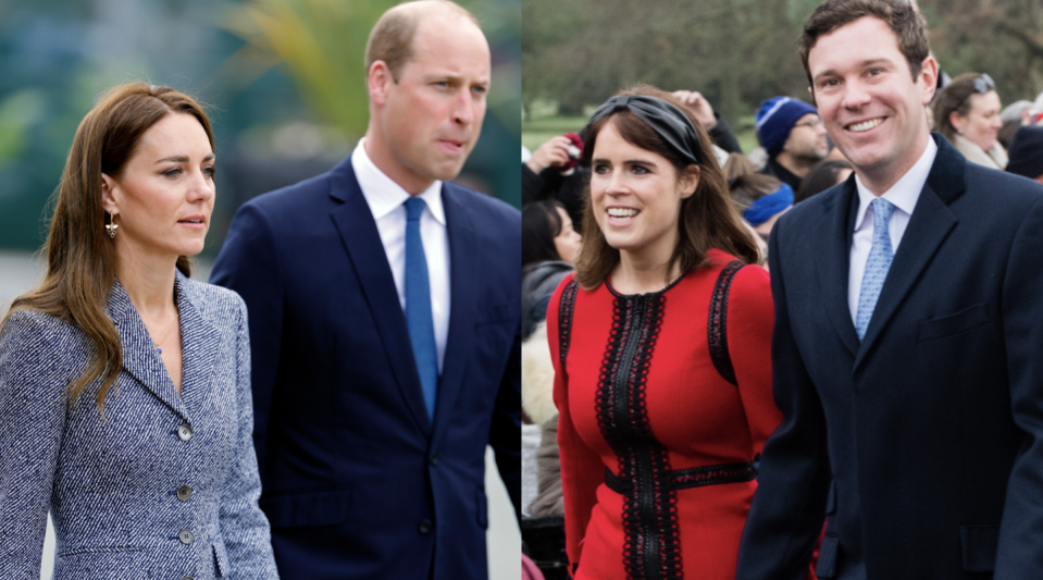 kate middleton, prince william, princess eugenie, jack brooksbank